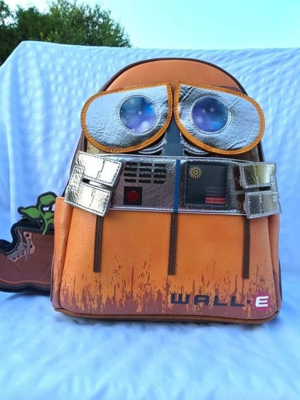 NWT Loungefly Pixar WALL-E Cosplay Lentincular Mini Backpack and Coin Bag
